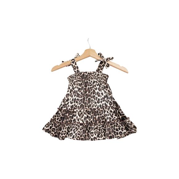 Rare Editions Leopard Print Ruffle Dress - Picture 1 of 5